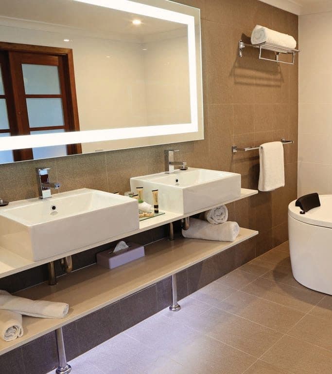 Thermogroup Backlit Rectangular Mirror with Border Cool 750x900x45mm 62Watts - Includes Mirror Demister