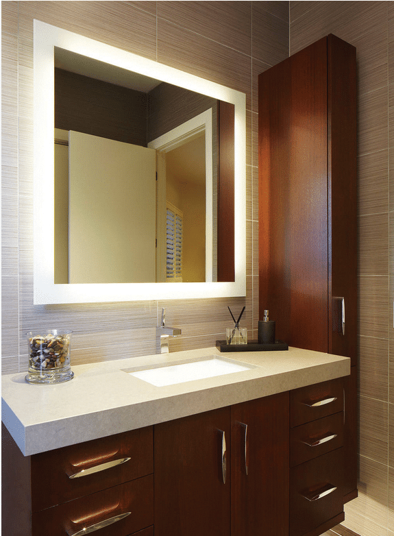 Thermogroup Backlit Rectangular Mirror Without Border Cool 1500x800x45mm 111Watts - Includes Mirror Demister