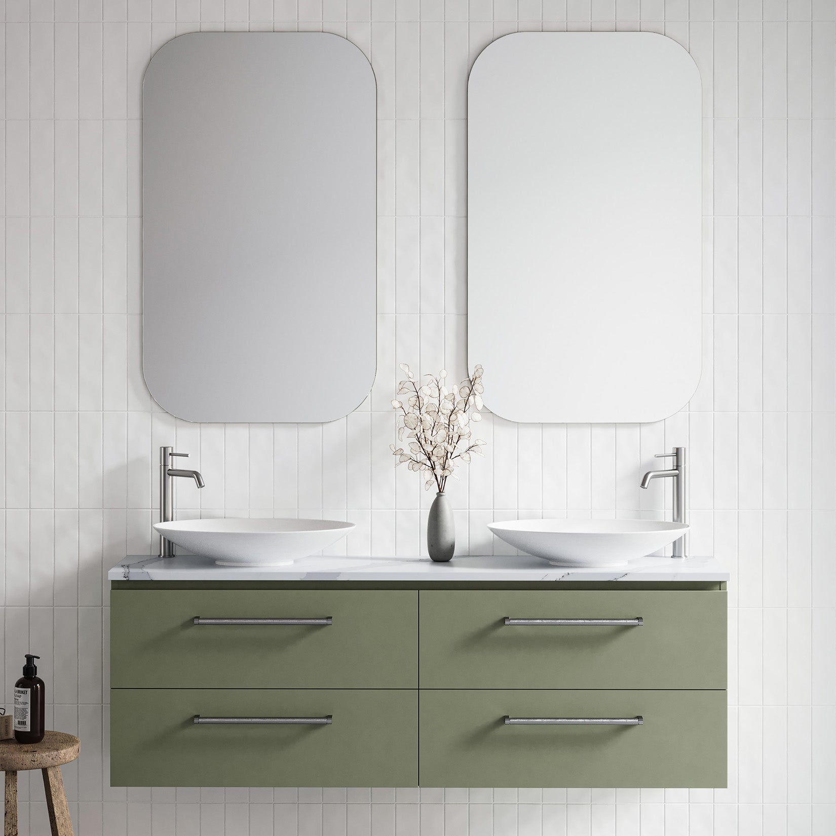 Timberline Bille Compact Small Space Wall Hung Vanity