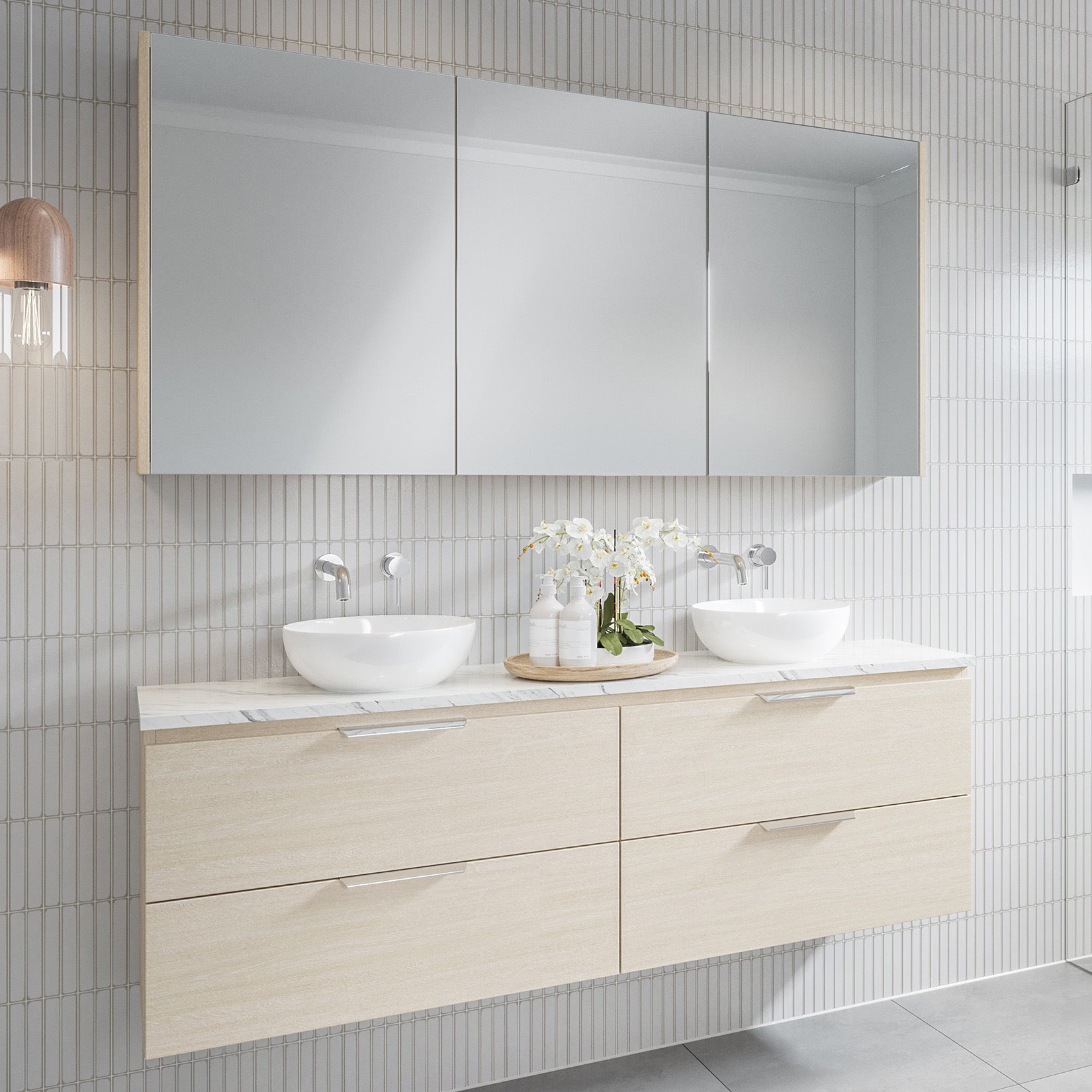 Timberline Bille Compact Small Space Wall Hung Vanity