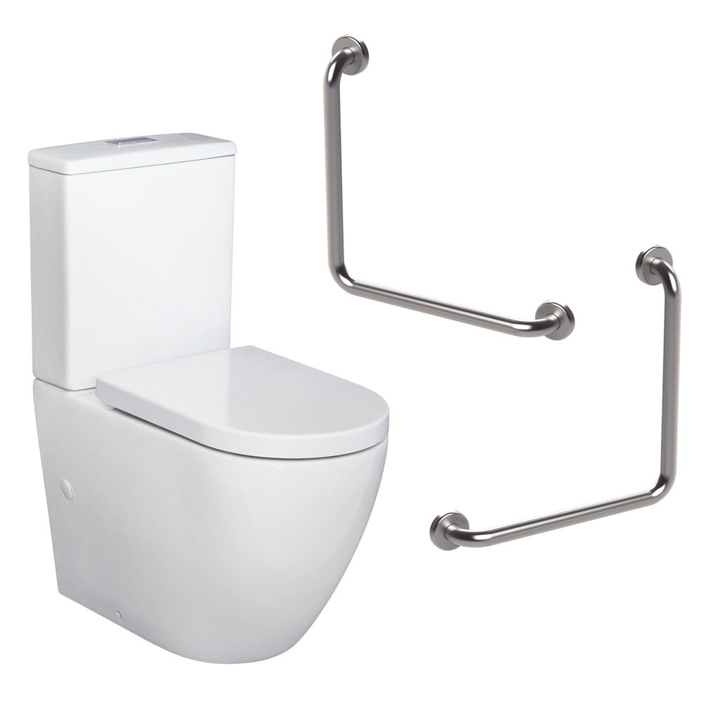 Fienza Ambulant Toilet Care Kit S-Trap 90-160, Gloss White