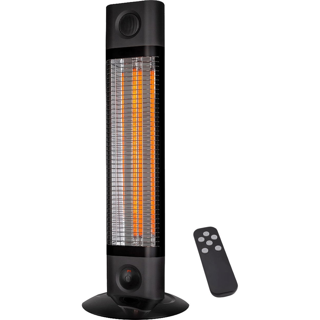 Thermogroup Cedar 1800W Free Standing Outdoor Heater with Remote 840x300x300mm, Black