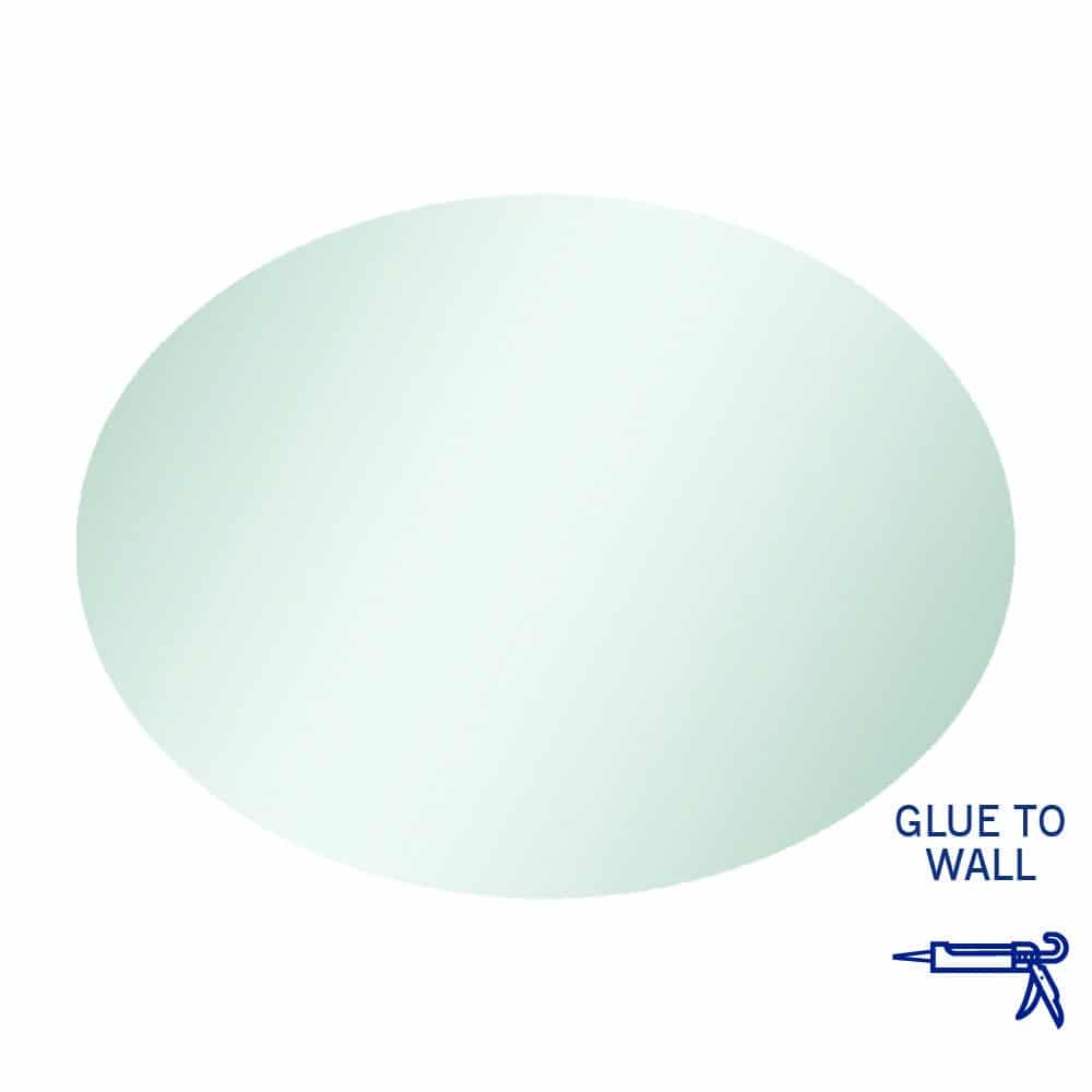 Thermogroup Cody Polished Edge Oval Mirror - 600x800mm Glue-to-Wall