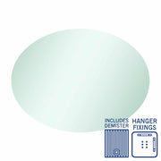Thermogroup Cody Polished Edge Oval Mirror - 600x800mm with Hangers and Demister