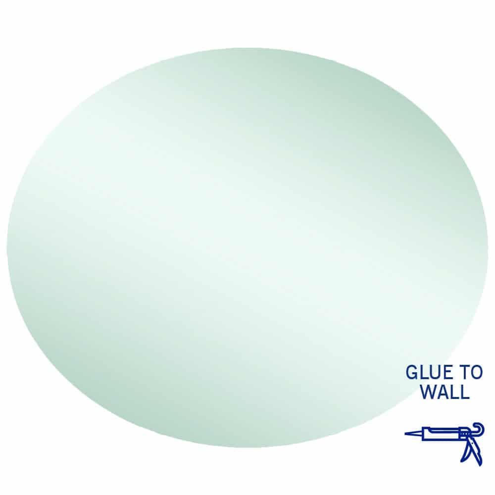 Thermogroup Cody Polished Edge Oval Mirror - 900x750mm Glue-to-Wall
