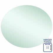 Thermogroup Cody Polished Edge Oval Mirror - 900x750mm with Hangers