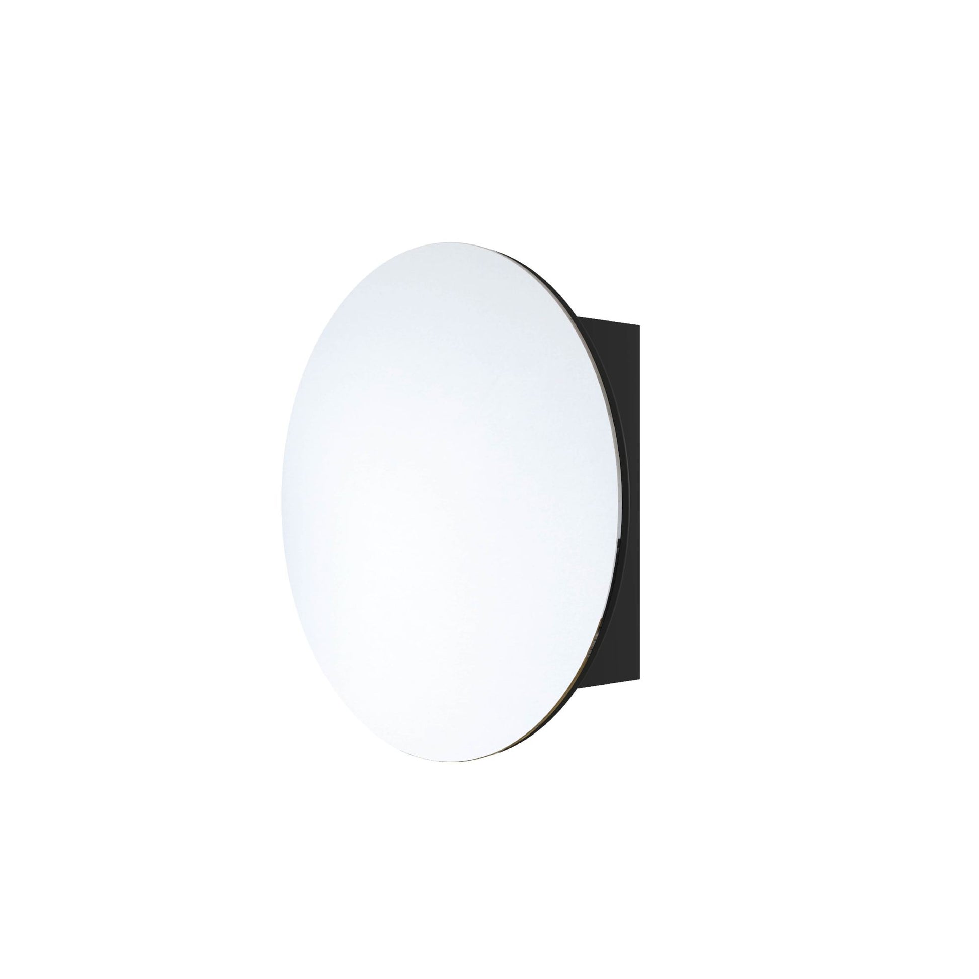 Thermogroup Chelsea Round Mirror Cabinet - 600ø x 150mm, Black