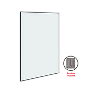 Thermogroup Carson Rectangle Framed Mirror - 900x750mm - Includes Mirror Demister, Black
