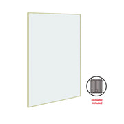 Thermogroup Carson Rectangle Framed Mirror - 900x750mm - Includes Mirror Demister, Gold