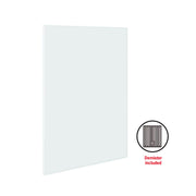 Thermogroup Carson Rectangle Framed Mirror - 900x750mm - Includes Mirror Demister, White