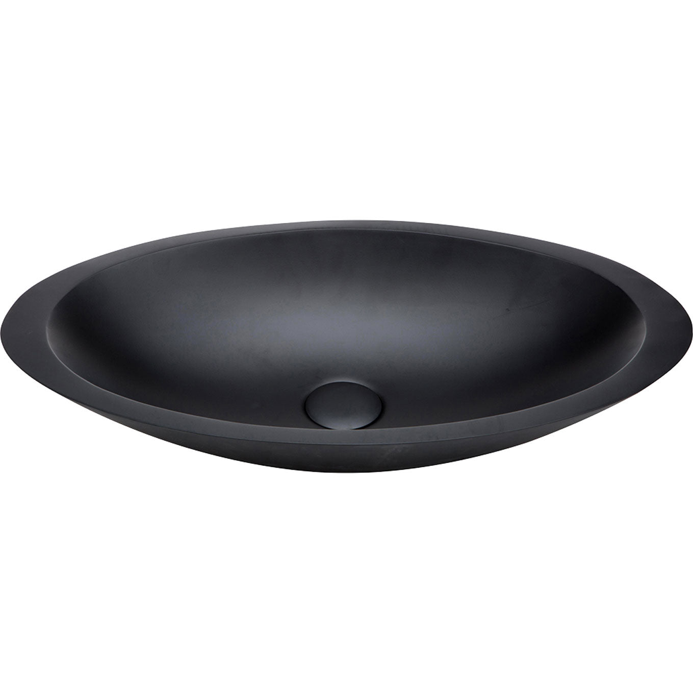 Fienza Bahama Stone Basin 600 x 350 x 105mm, Matte Black