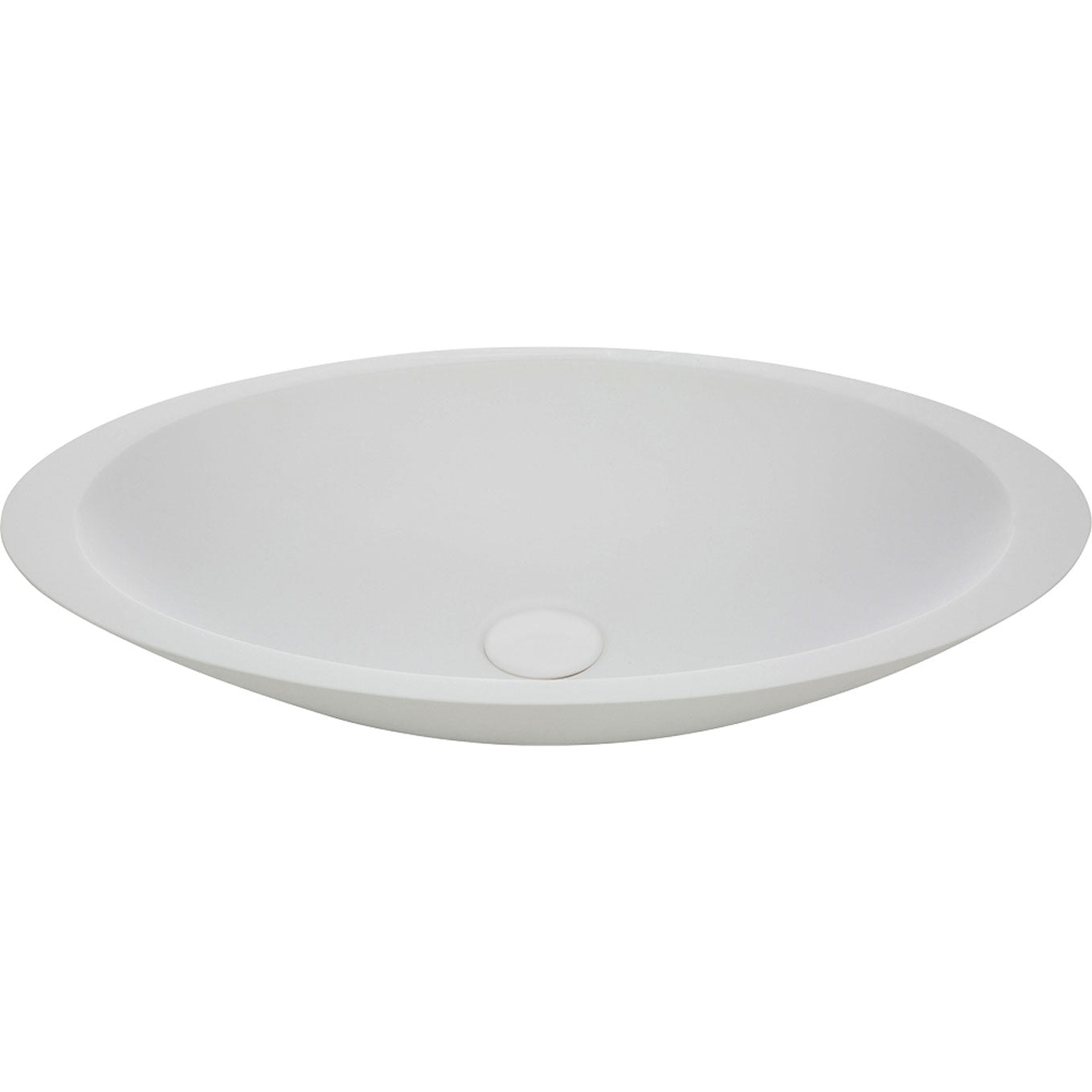 Fienza Bahama Stone Basin 600 x 350 x 105mm, Matte White