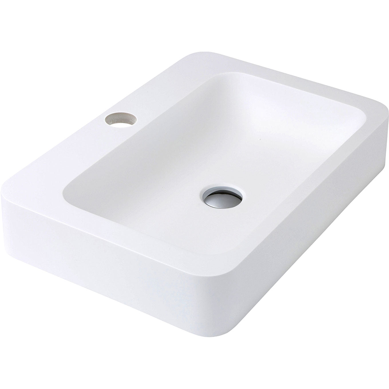Fienza Bahama Stone Basin 600 x 350 x 105mm, Matte White