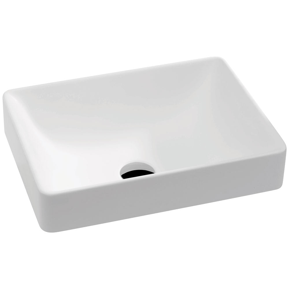 Fienza Kados Semi-Inset Basin 450 x 330 x 150mm, Matte White