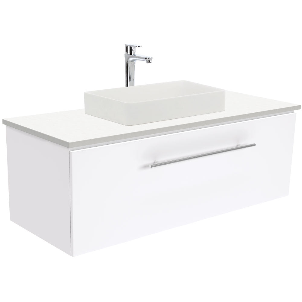 Fienza Kados Semi-Inset Basin 450 x 330 x 150mm, Matte White