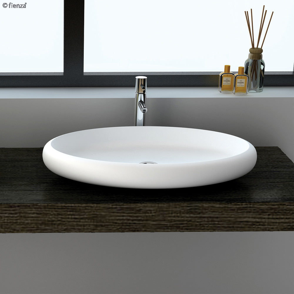 Fienza Antonia Above Counter Solid Surface Basin, Matte White