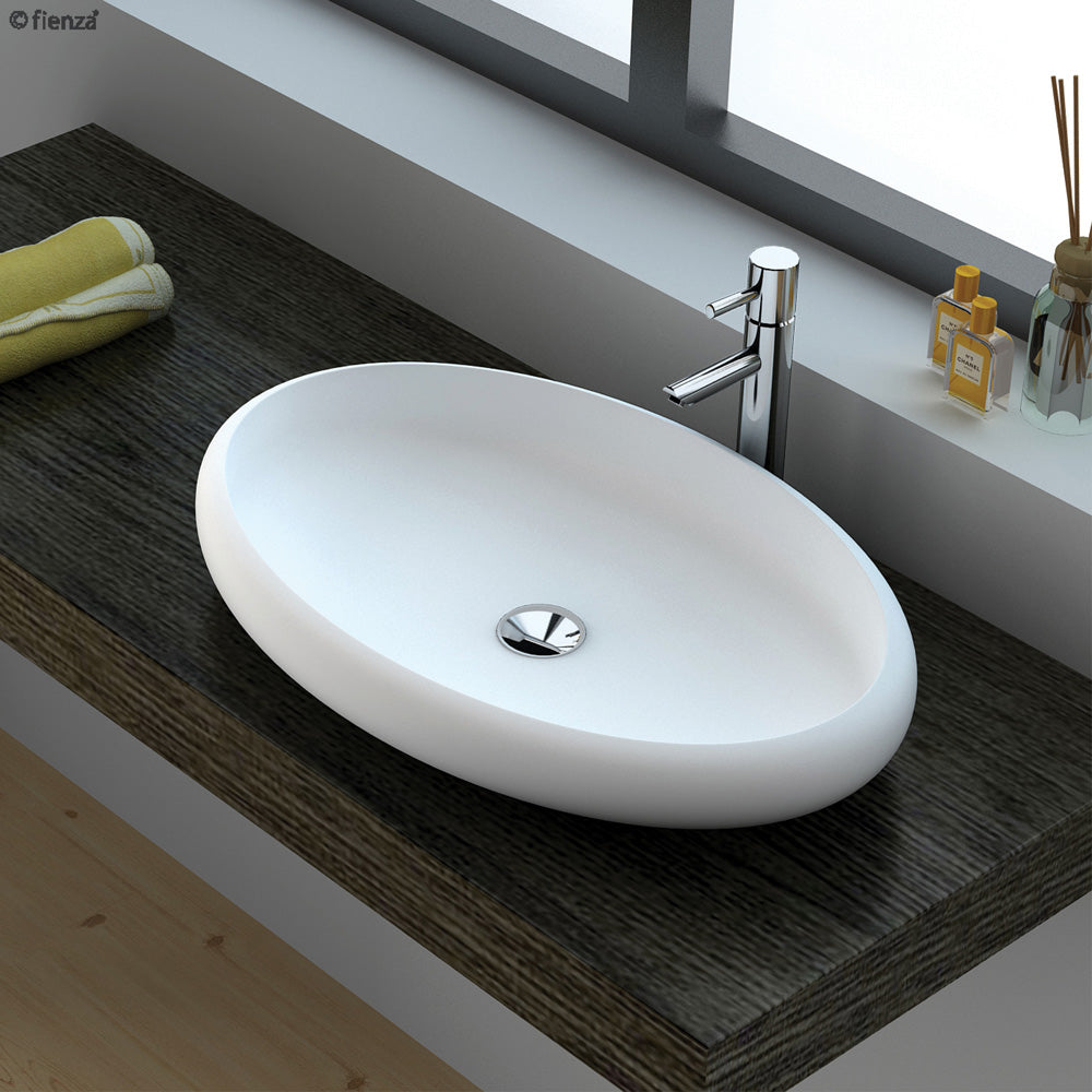 Fienza Antonia Above Counter Solid Surface Basin, Matte White