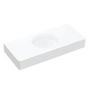 Fienza Encanto 1000 Solid Surface Wall Hung Basin with Overflow NTH, Matte White