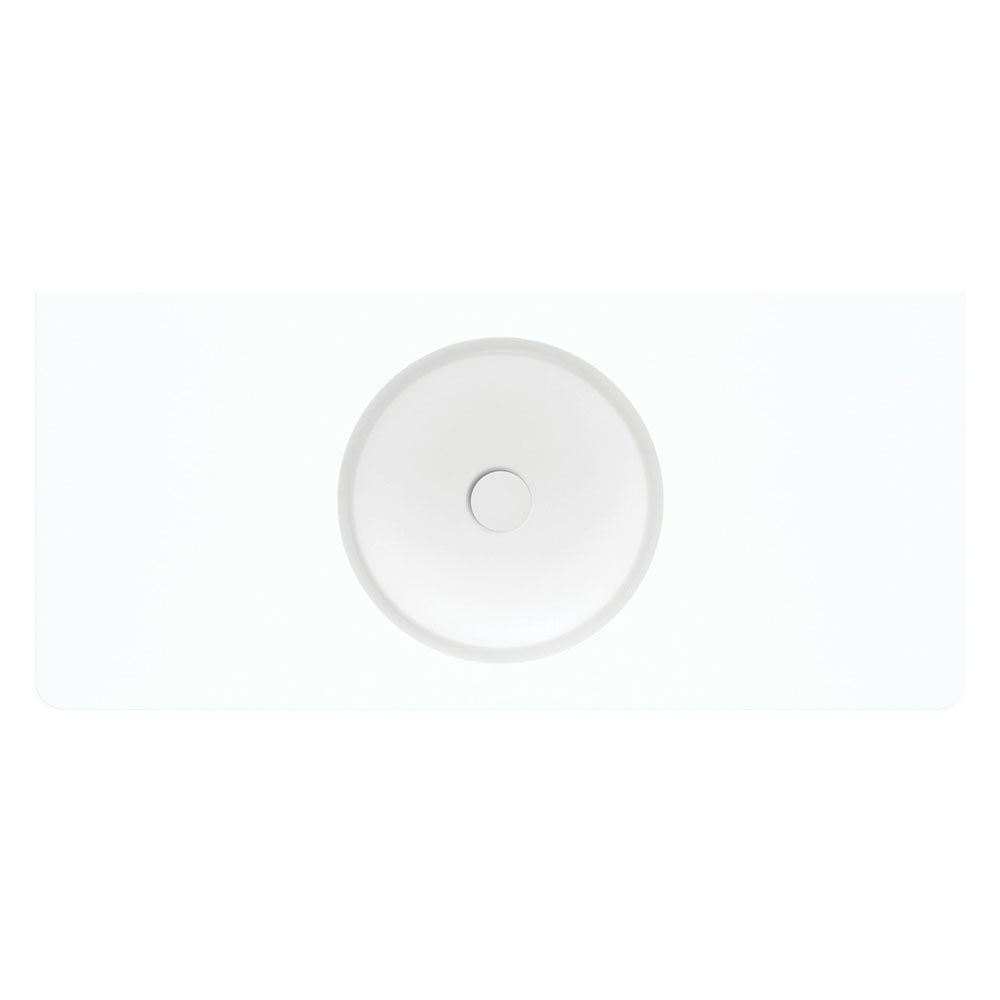 Fienza Encanto 1000 Solid Surface Wall Hung Basin with Overflow NTH, Matte White