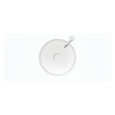Fienza Encanto 1000 Solid Surface Wall Hung Basin with Overflow 1TH, Matte White