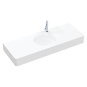 Fienza Encanto 1200 Solid Surface Wall Hung Centre Basin with Overflow 1TH, Matte White