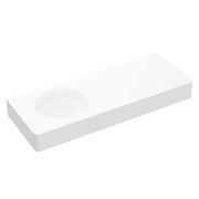 Fienza Encanto 1200 Solid Surface Wall Hung Left Hand Basin with Overflow NTH, Matte White