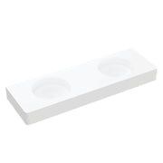 Fienza Encanto 1400 Solid Surface Wall Hung Double Basin with Overflow NTH, Matte White