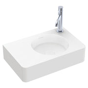 Fienza Encanto 470 Solid Surface Wall Hung Basin with Overflow 1TH, Matte White