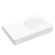 Fienza Encanto 700 Right Hand Bowl Wall Hung Basin with Overflow NTH, Matte White
