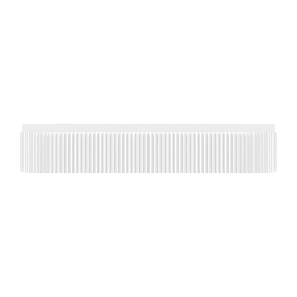 Fienza Minka Fluted Wall Hung Solid Surface Basin NTH 650 x 270 x 120mm, Matte White