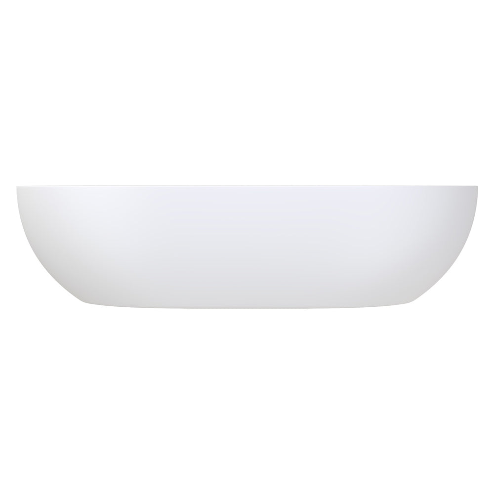 Fienza Nero Above Counter Cast Stone Basin 580 x 380 x 145mm, Matte White
