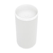 Fienza Minka Fluted Freestanding Solid Surface Basin 450 x 450 x 900mm, Matte White