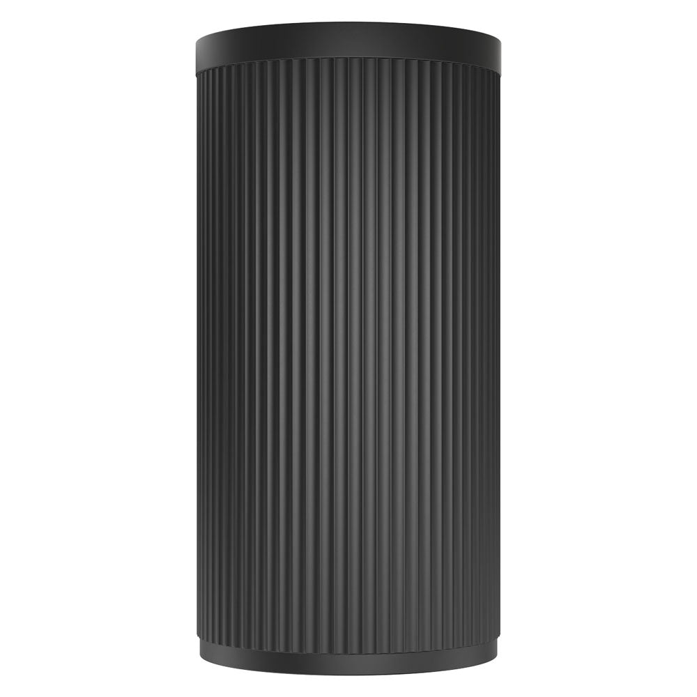 Fienza Minka Fluted Freestanding Solid Surface Basin 450 x 450 x 900mm, Matte Black