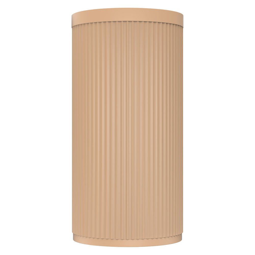 Fienza Minka Fluted Freestanding Solid Surface Basin Dusk 450 x 450 x 900mm, Matte White