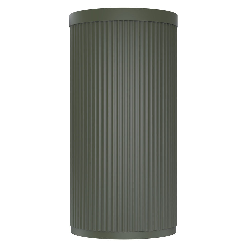 Fienza Minka Fluted Freestanding Solid Surface Basin Forest 450 x 450 x 900mm, Matte White