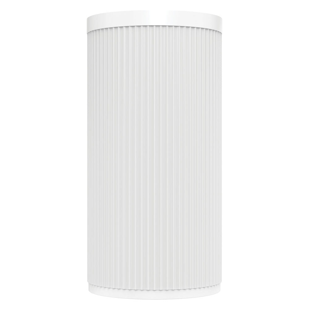 Fienza Minka Fluted Freestanding Solid Surface Basin 450 x 450 x 900mm, Matte White