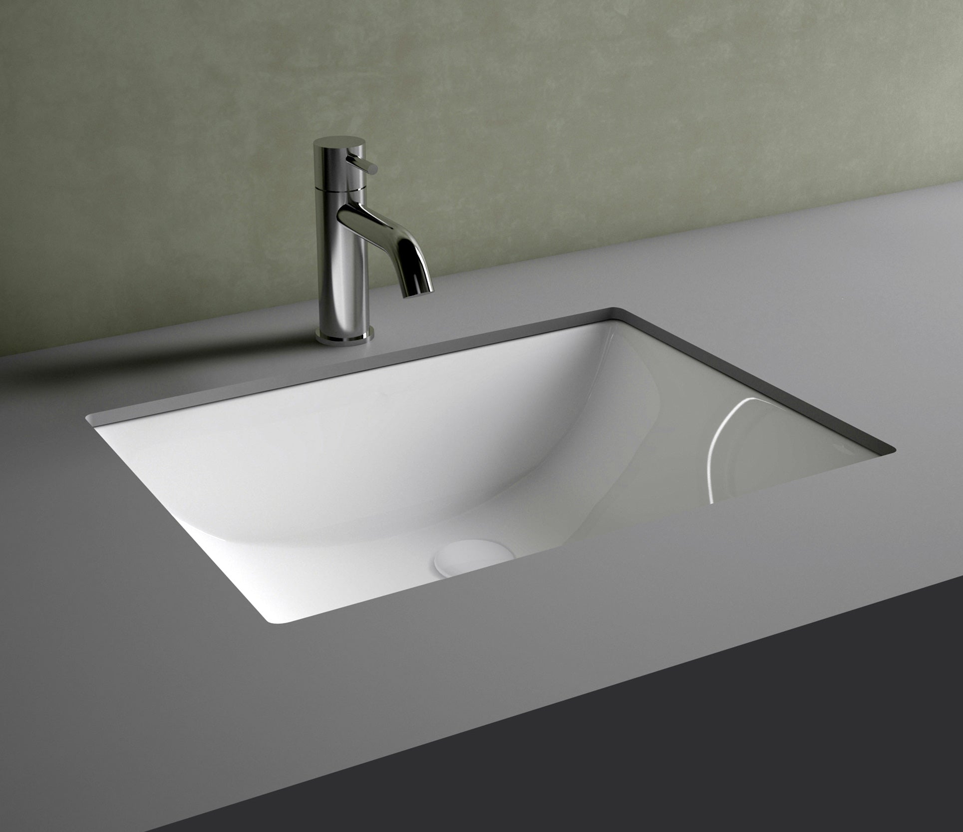 Studio Bagno Cattura Rectangular Undercounter, Gloss White