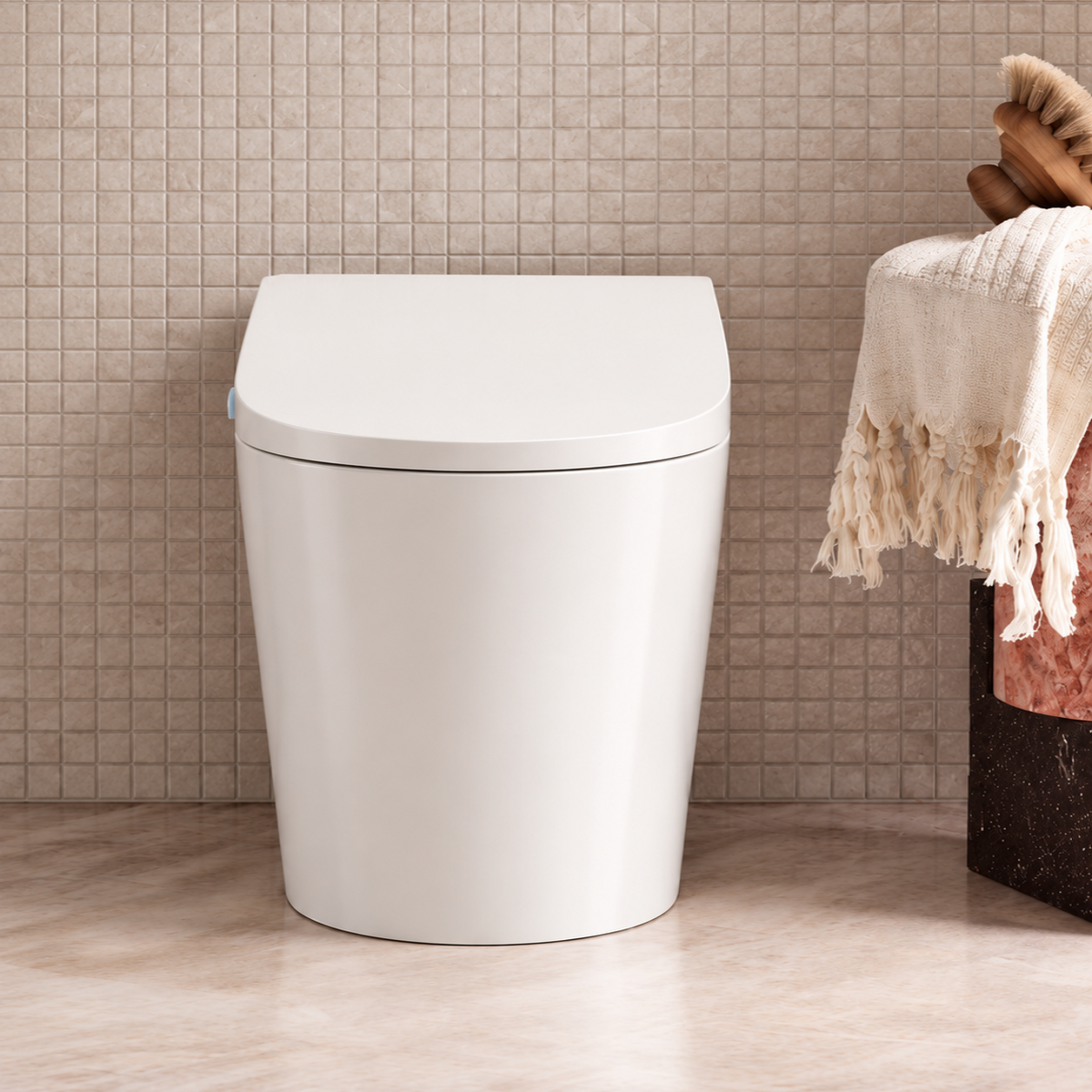 Milano Flow Integrated Smart Toilet, Gloss White ｜ Ideal Bathroom Centre
