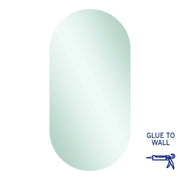Thermogroup Duke Polished Edge Pill Mirror 500x1000mm Glue-to-Wall