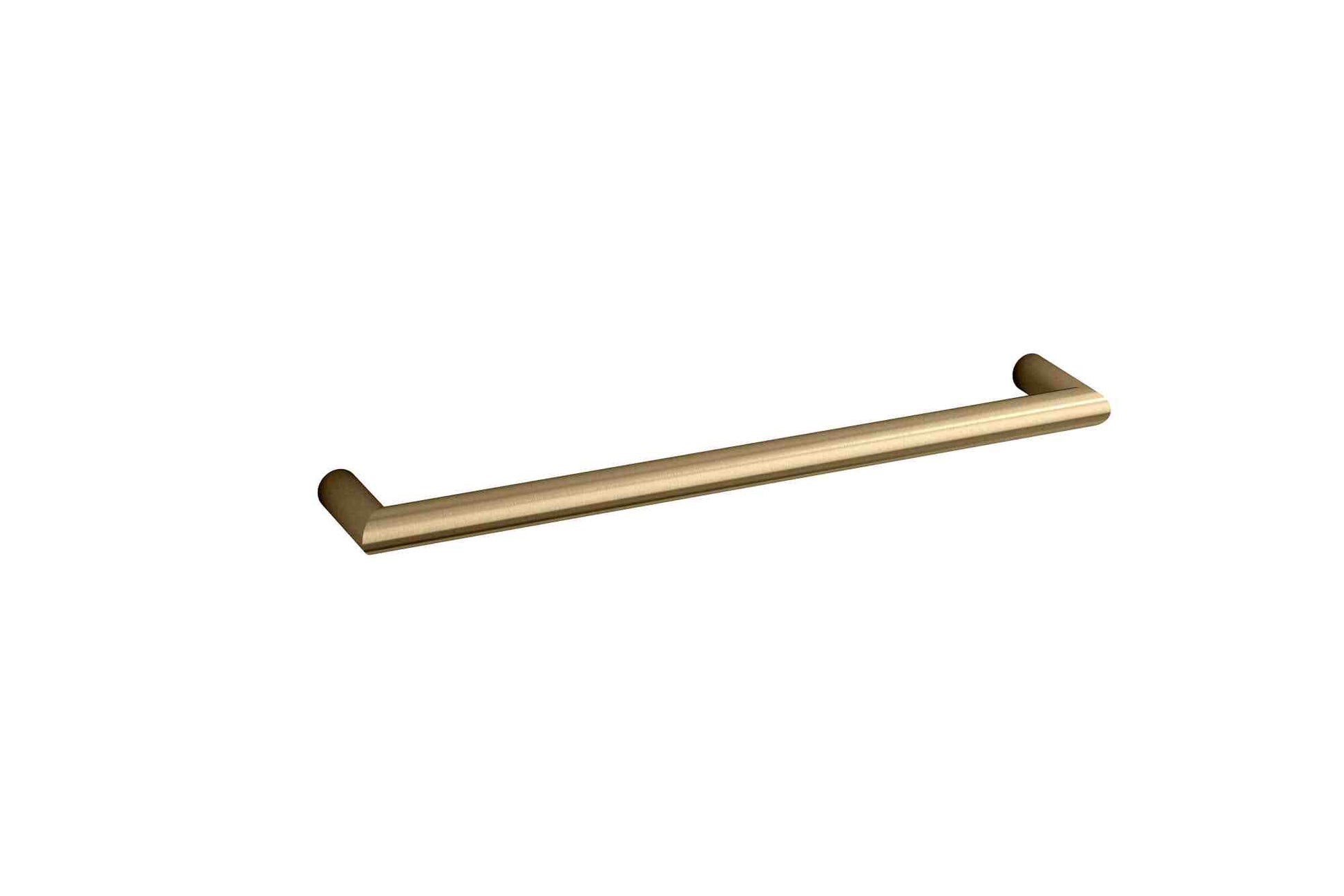 Thermogroup Thermorail Round Single Rail 632x32x100mm 18Watts - Includes Transformer, Brushed Brass