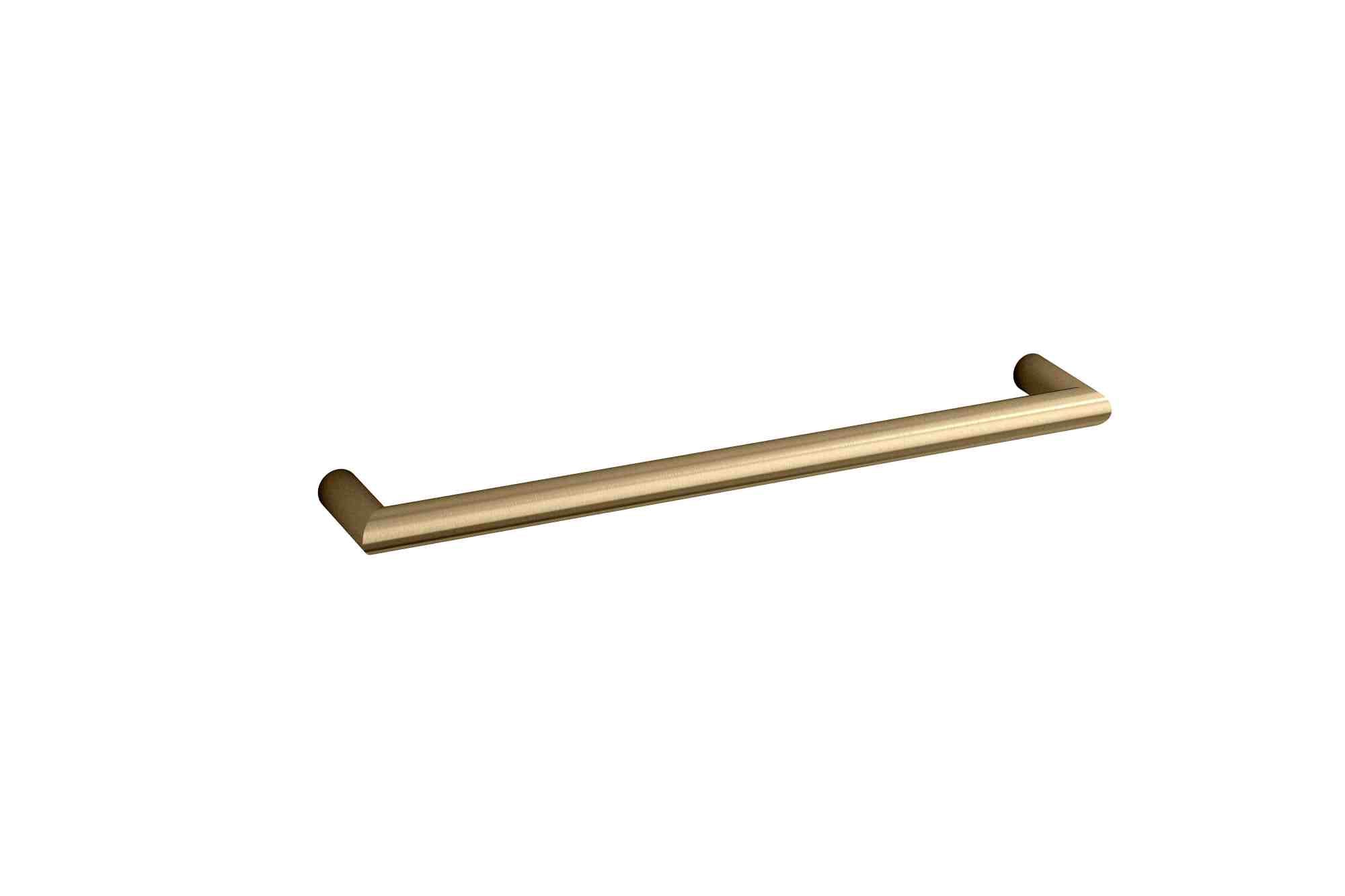 Thermogroup Thermorail Round Single Rail 632x32x100mm 18Watts - Includes Transformer, Brushed Brass
