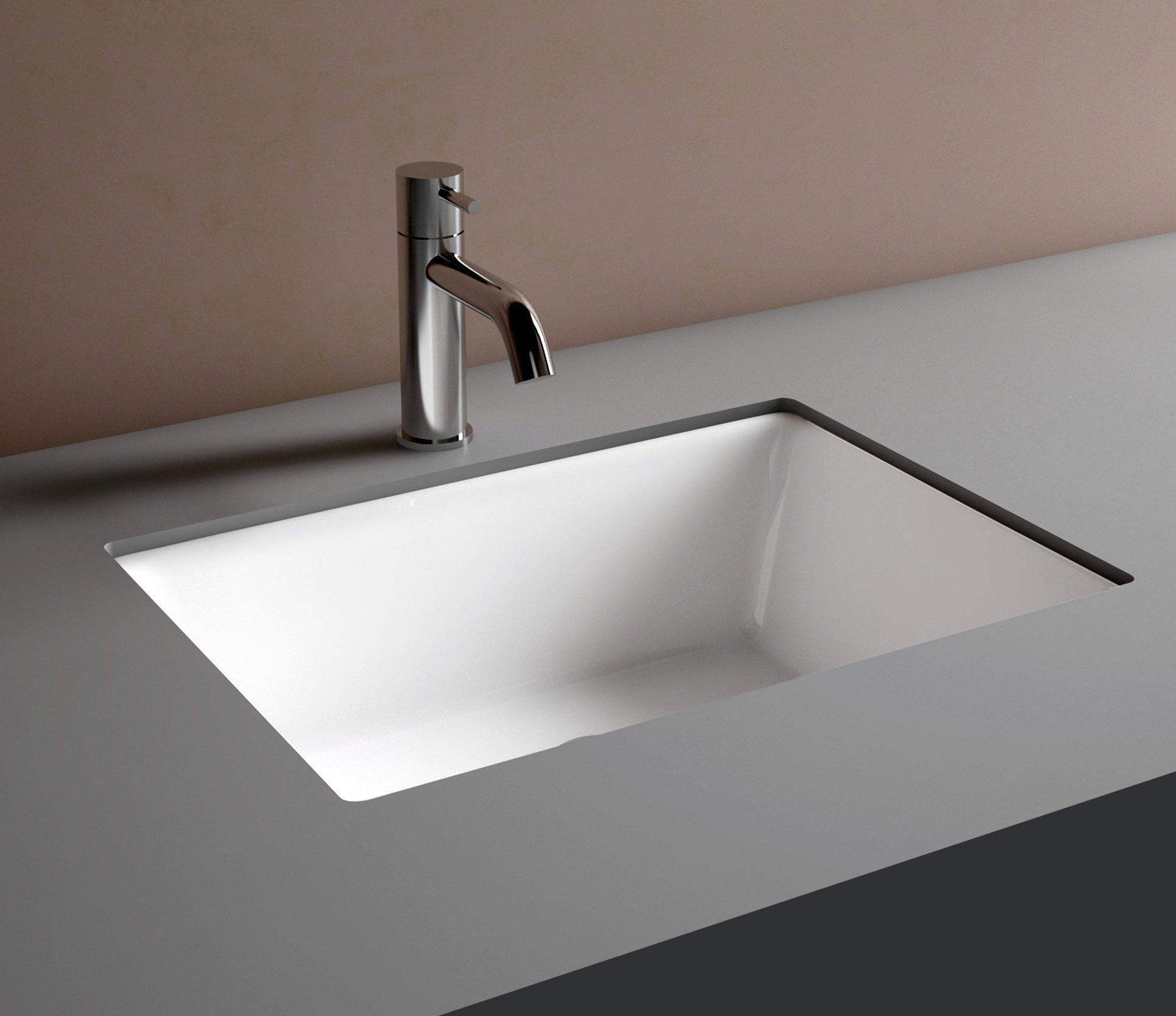 Studio Bagno Edge 54 Undercounter Basin, Gloss White