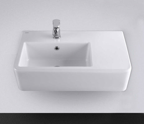 Studio Bagno Edge Bench/Wall Basin Left 1TH, Gloss White
