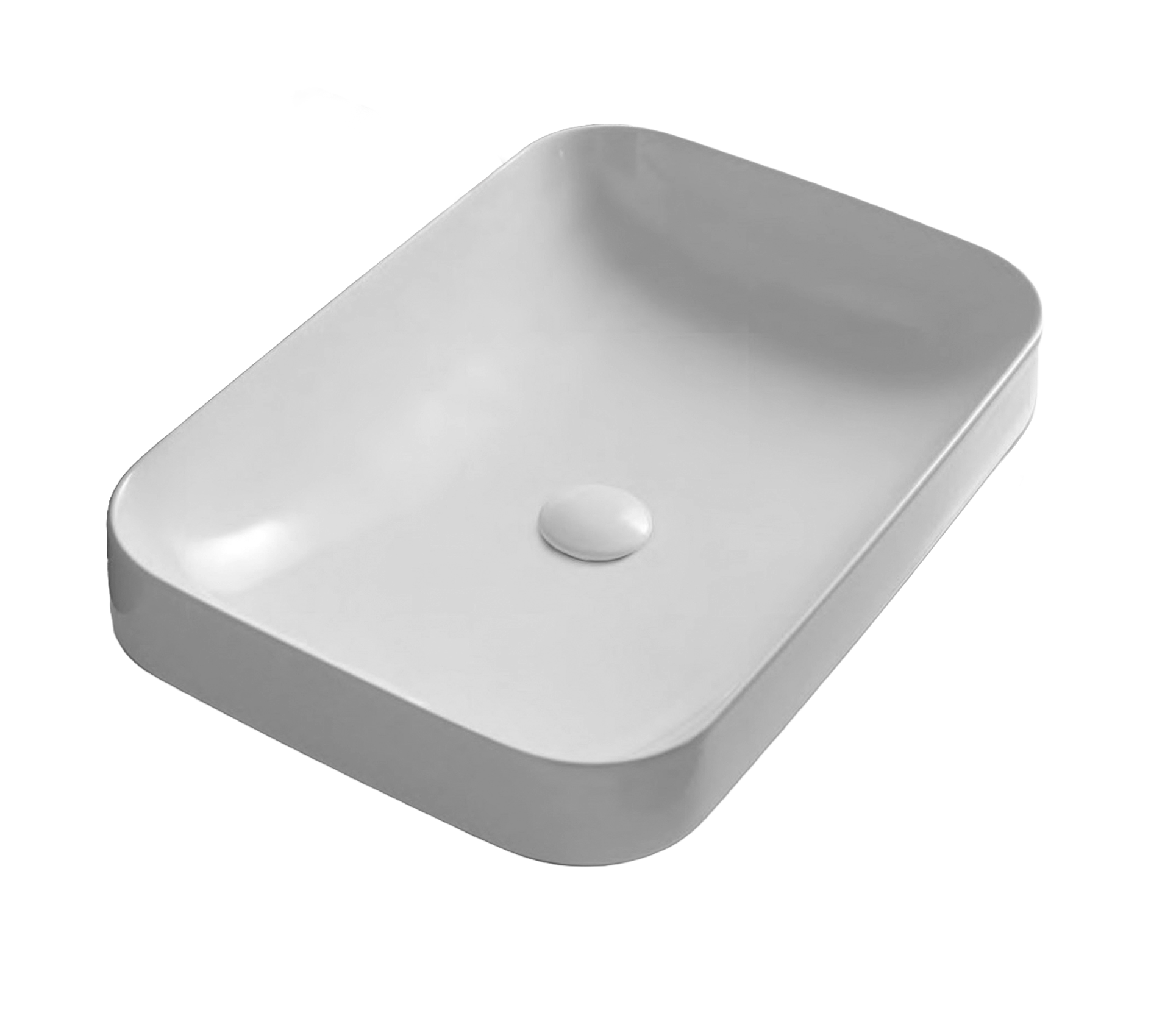 Studio Bagno Element 60 Bench Basin, Gloss White