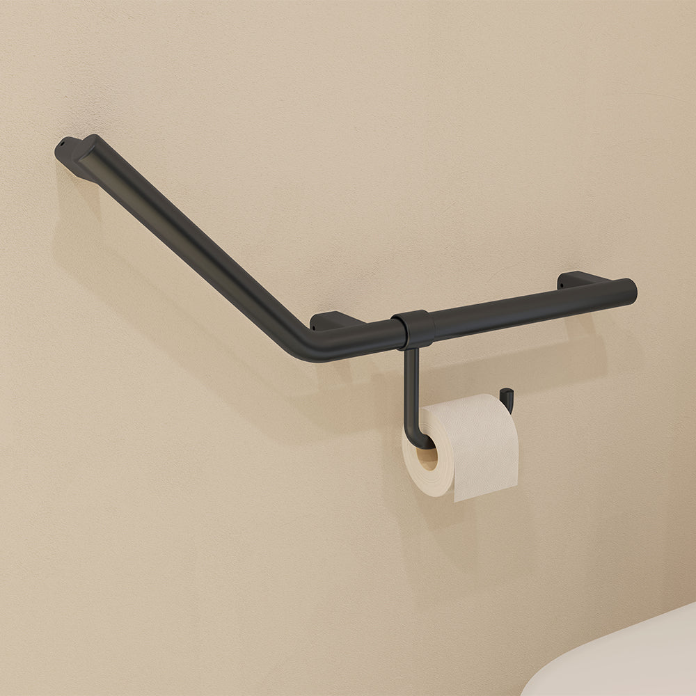 Fienza Care Slimline Roll Holder for Care Rail, Matte Black