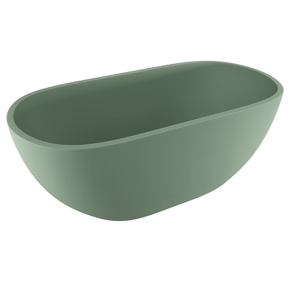 Fienza Jada 1500mm Concrete Bath, Sage
