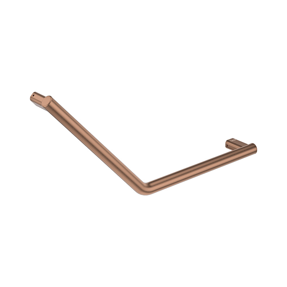 Fienza Care 135° Ambulant Reversible L/R Handrail 411x411x32 (2Pts), Brushed Copper