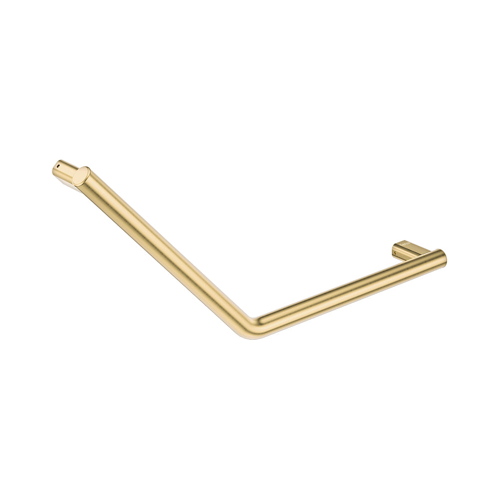 Fienza Care 135° Ambulant Reversible L/R Handrail 411x411x32 (2Pts), Urban Brass