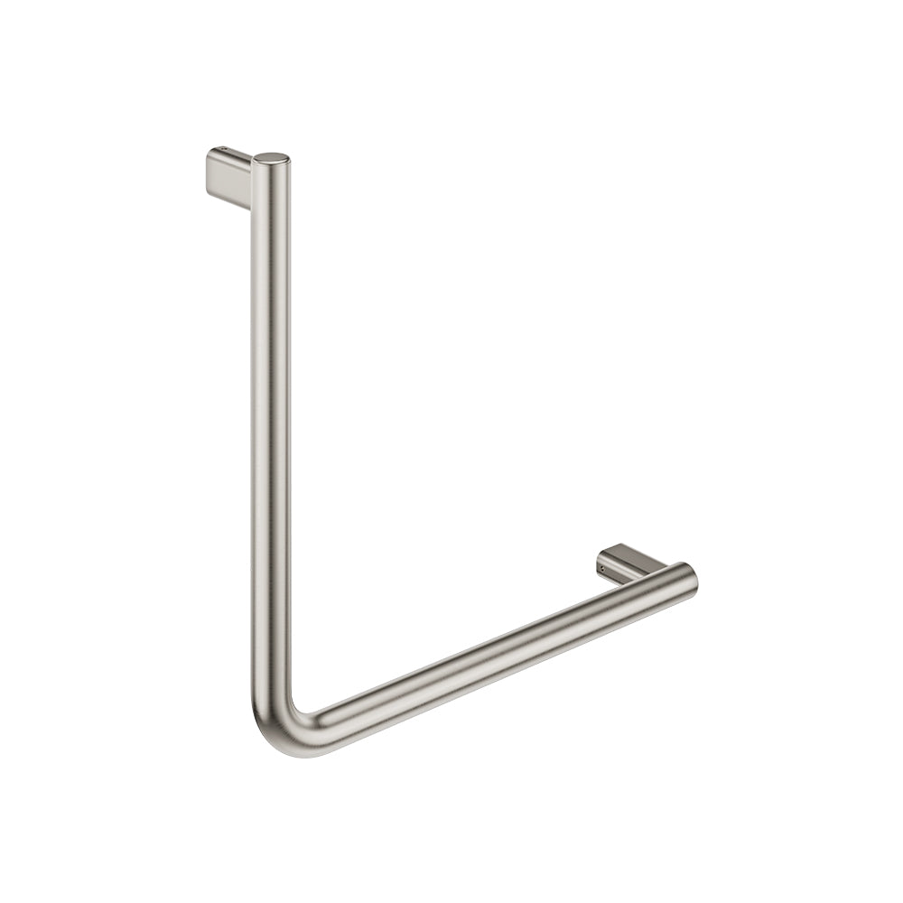 Fienza Care 90° Ambulant Reversible L/R Handrail 450x450x32 (2Pts), Brushed Nickel