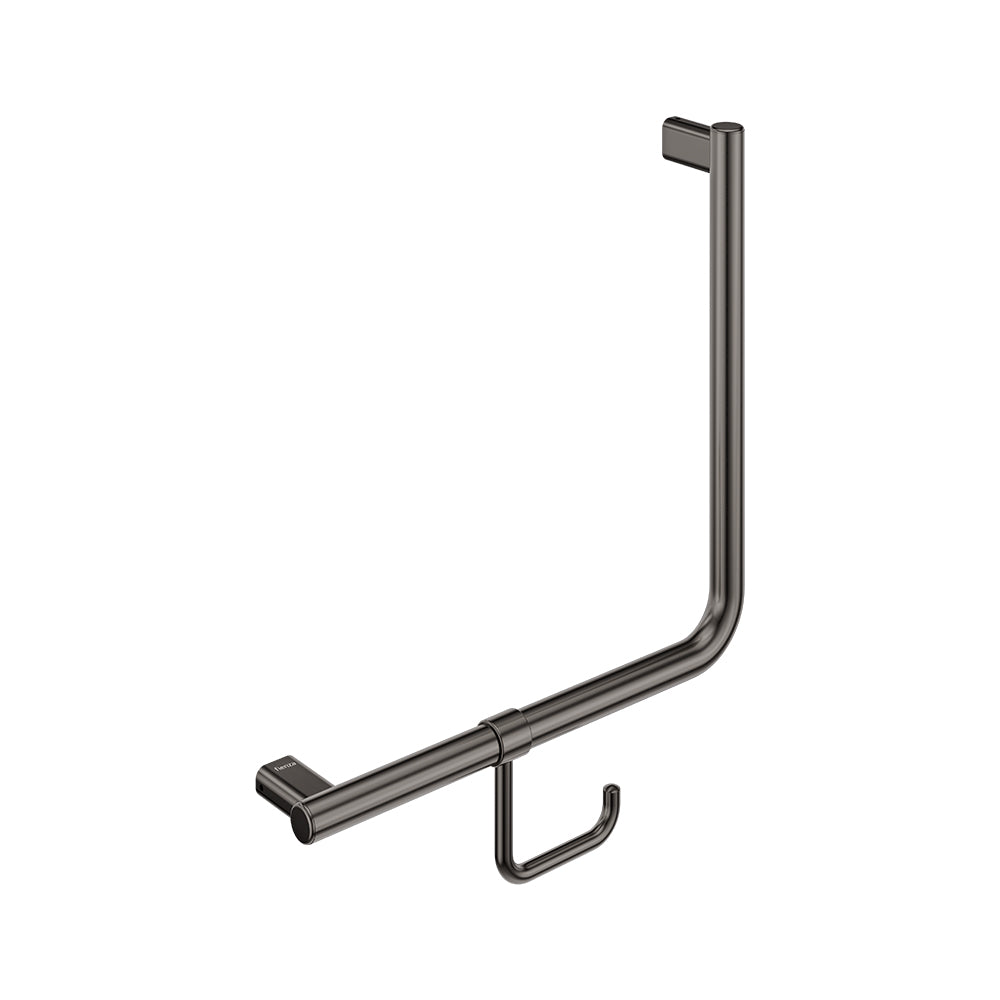 Fienza Care 90° Ambulant Reversible L/R Handrail 450x450x32 (2Pts), Gun Metal